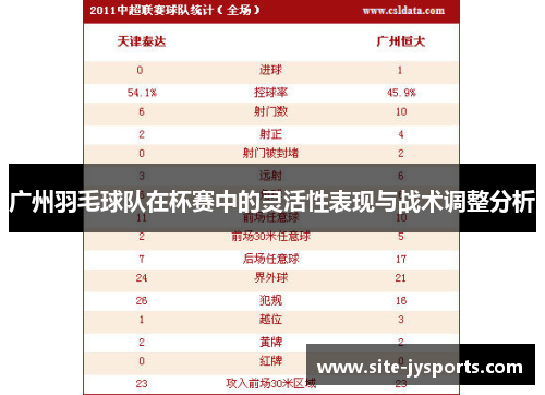 广州羽毛球队在杯赛中的灵活性表现与战术调整分析